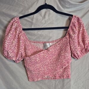 Hello Molly Pink‎ Smocked Blouse